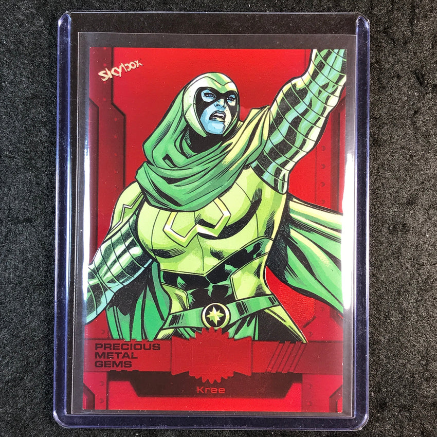 2024 Marvel Metal Universe Avengers KREE Precious Metal Gems Red 13/100 #85