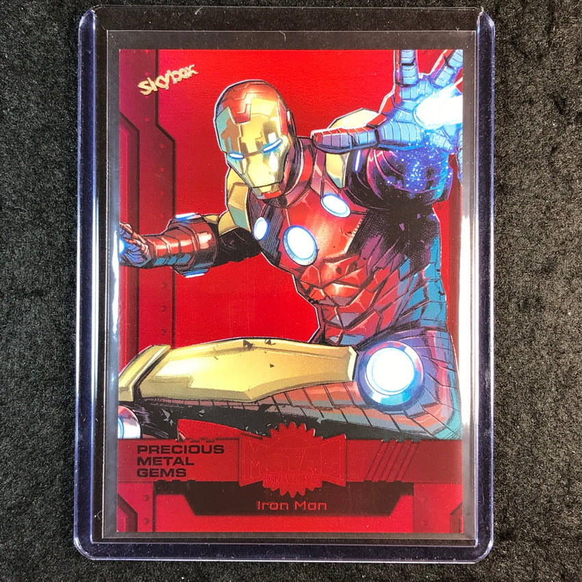 2024 Marvel Metal Universe Avengers IRON MAN Precious Metal Gems Red 86/100 #97