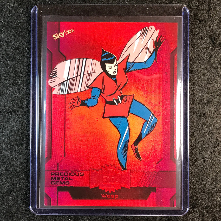2024 Marvel Metal Universe Avengers WASP Precious Metal Gems Red 46/100 #101