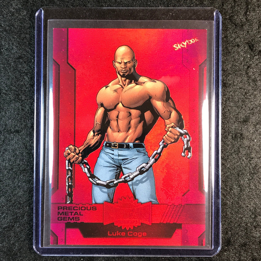 2024 Marvel Metal Universe Avengers LUKE CAGE Precious Metal Gems Red 91/100