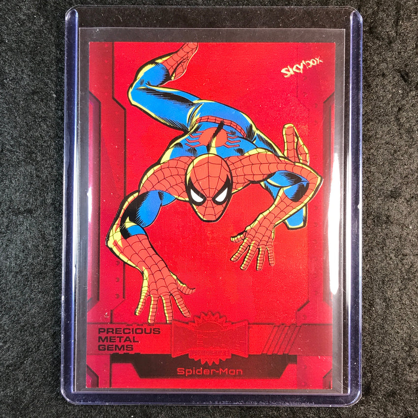 2024 Marvel Metal Universe Avengers SPIDER-MAN Precious Metal Gems Red 55/100