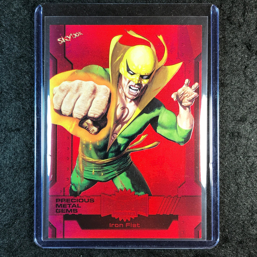 2024 Marvel Metal Universe Avengers IRON FIST Precious Metal Gems Red 96/100