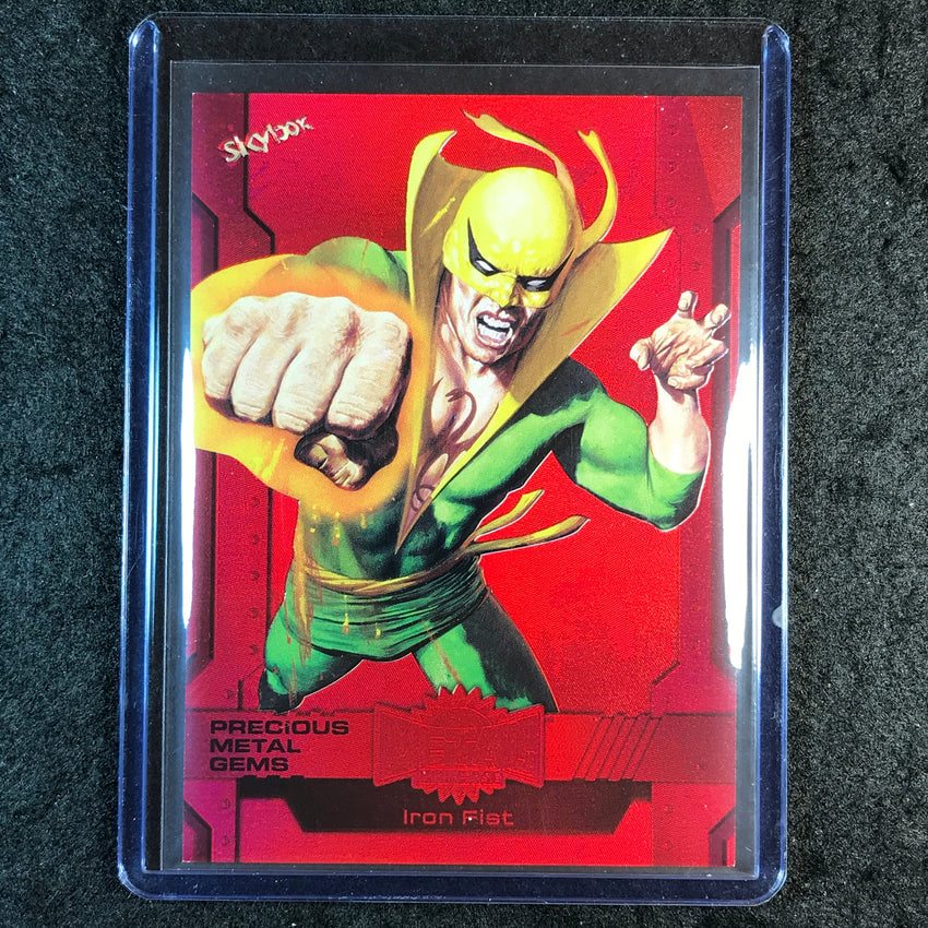 2024 Marvel Metal Universe Avengers IRON FIST Precious Metal Gems Red 97/100
