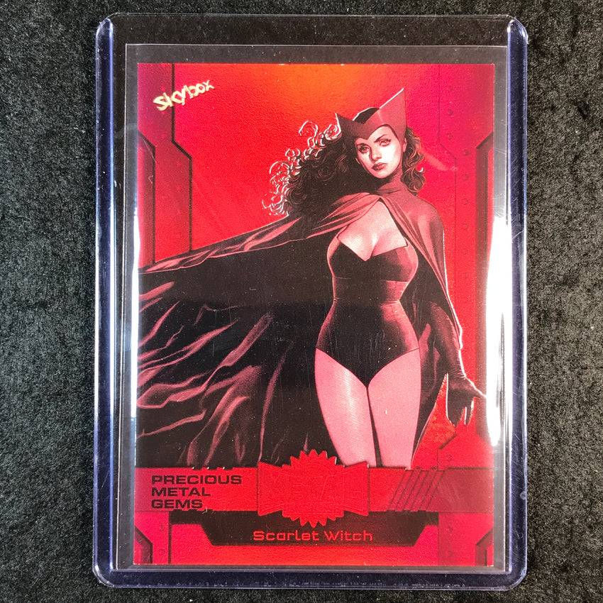 2024 Marvel Metal Universe Avengers SCARLET WITCH Precious Metal Gems Red 42/100