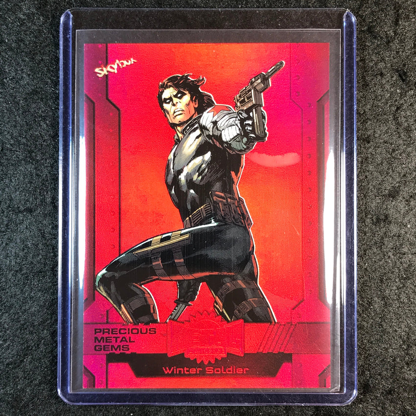 2024 Marvel Metal Universe Avengers WINTER SOLDIER Precious Metal Gems Red /100