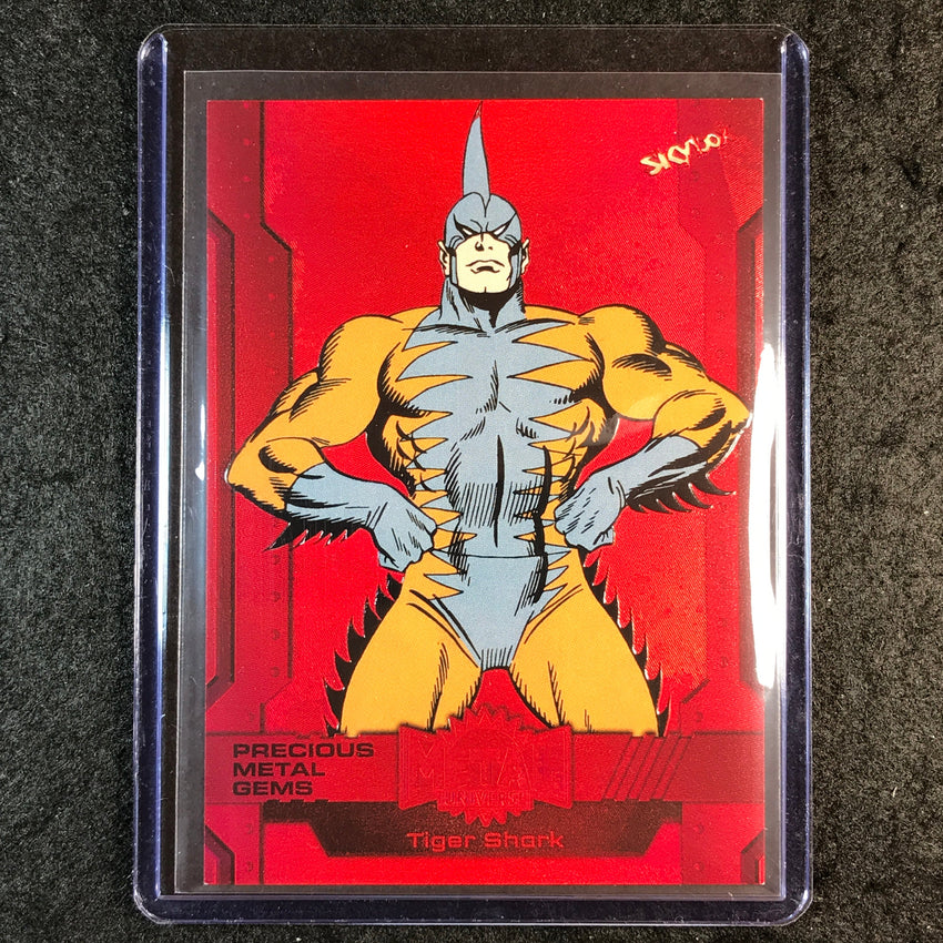 2024 Marvel Metal Universe Avengers TIGER SHARK Precious Metal Gems Red 99/100