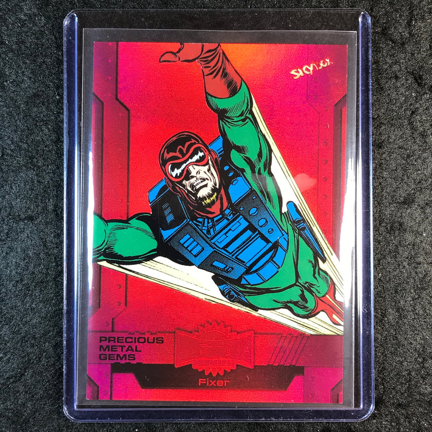 2024 Marvel Metal Universe Avengers FIXER Precious Metal Gems Red 26/100 #136