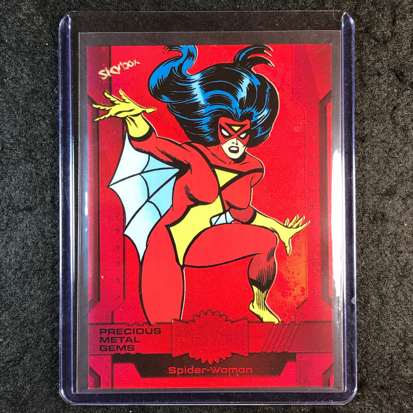 2024 Marvel Metal Universe Avengers SPIDER-WOMAN Precious Metal Gems Red 13/100