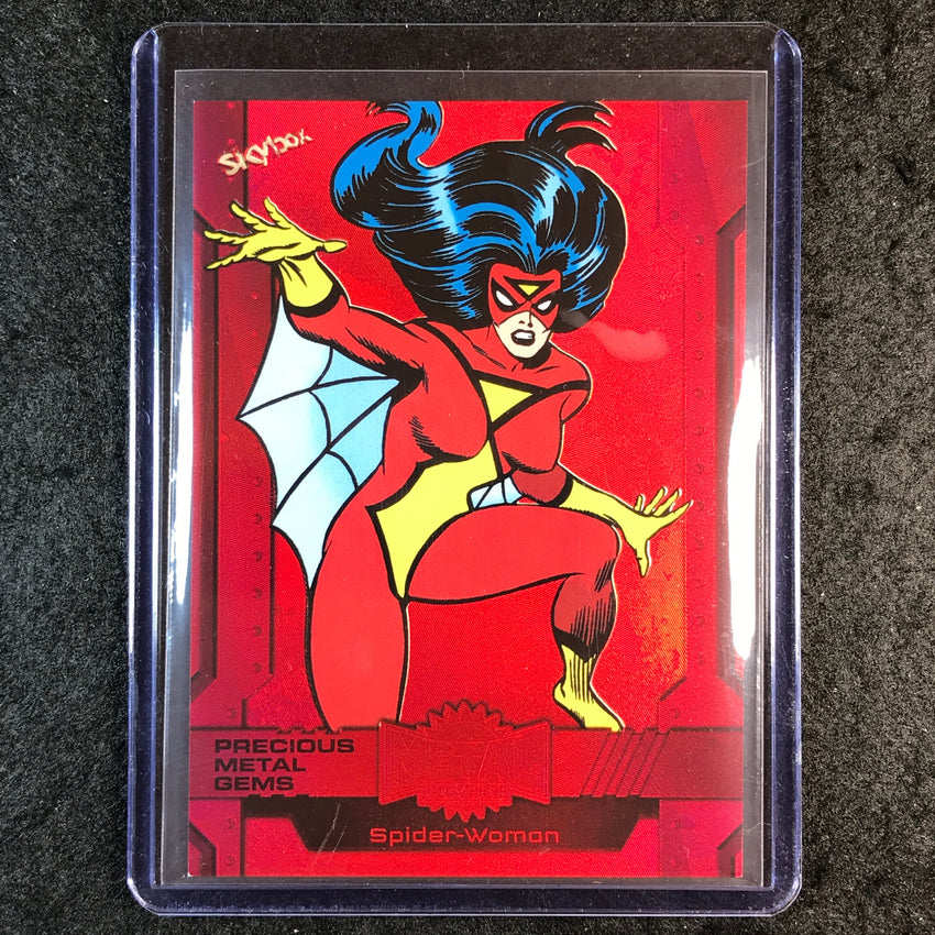 2024 Marvel Metal Universe Avengers SPIDER-WOMAN Precious Metal Gems Red 31/100