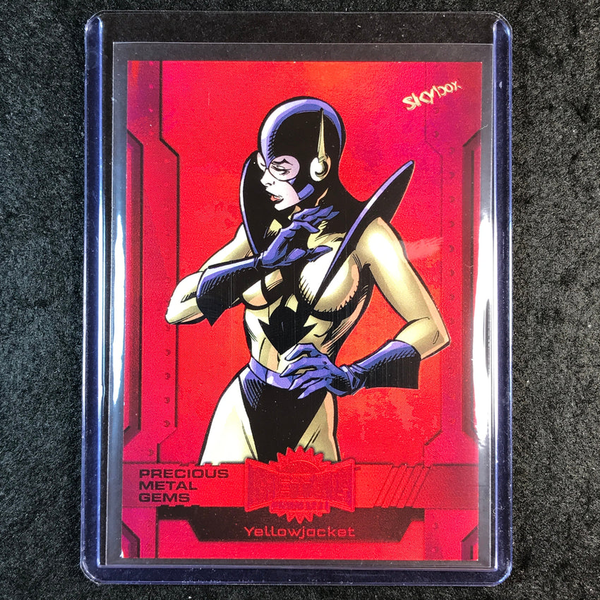 2024 Marvel Metal Universe Avengers YELLOWJACKET Precious Metal Gems Red 33/100