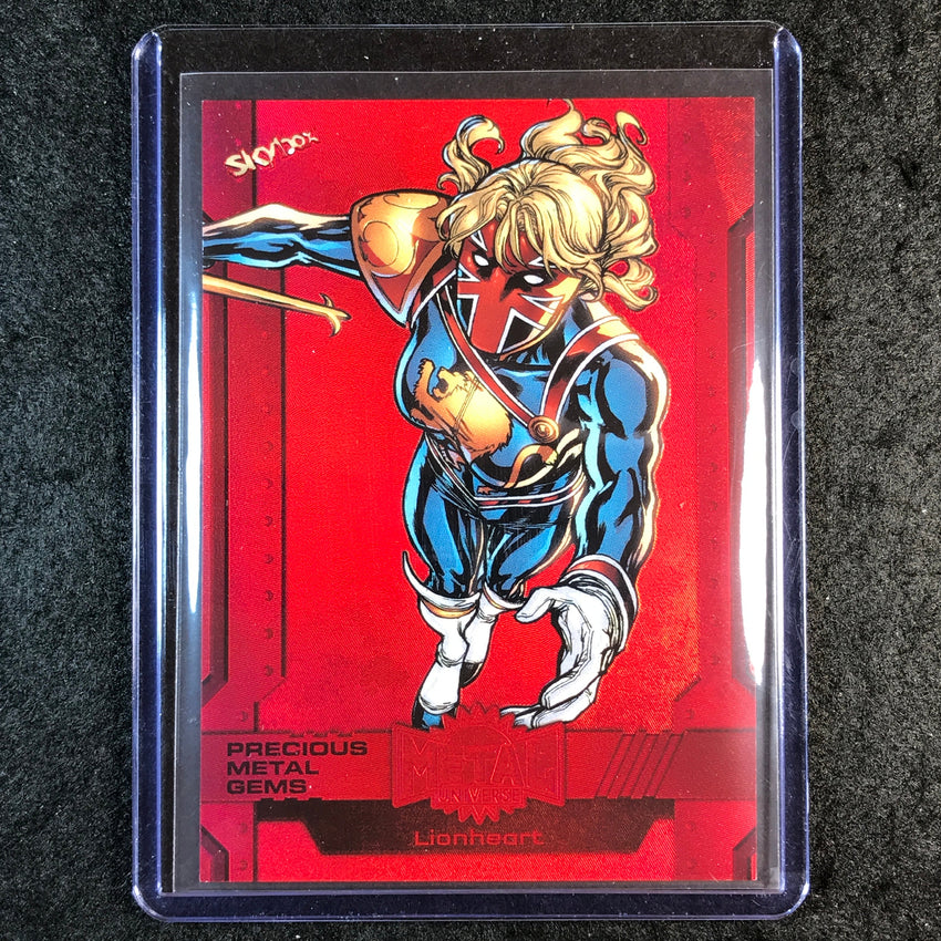 2024 Marvel Metal Universe Avengers LIONHEART Precious Metal Gems Red 23/100
