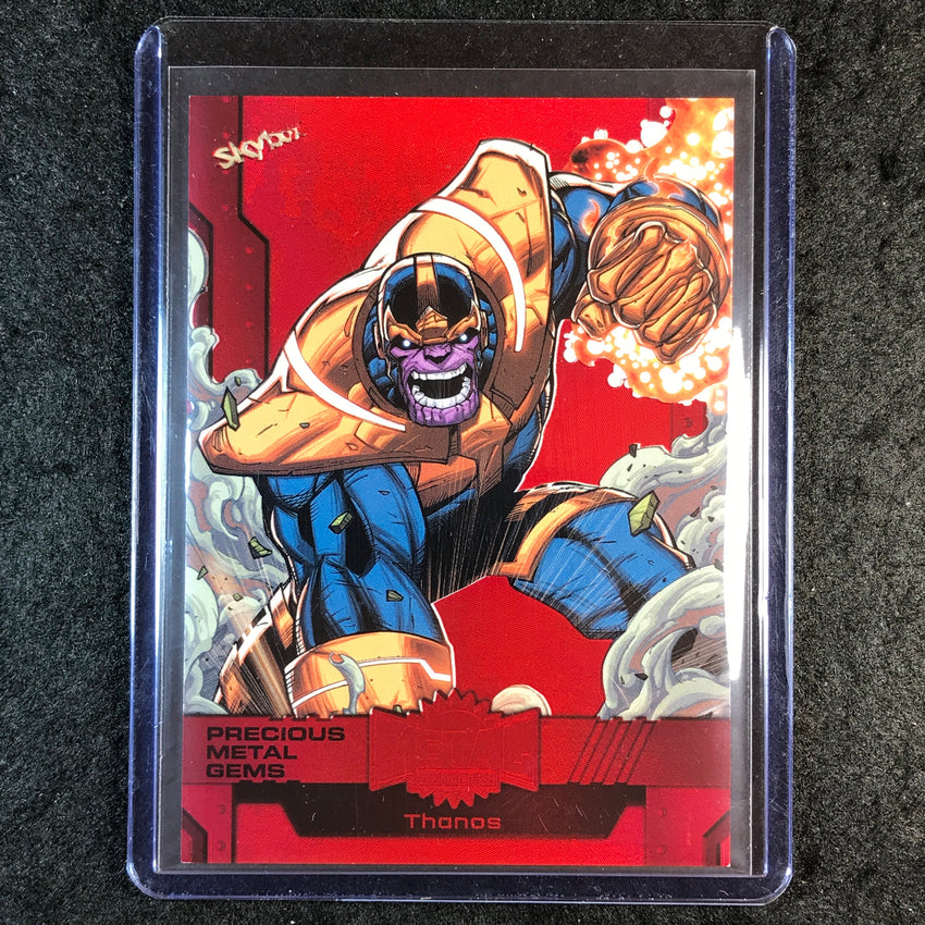 2024 Marvel Metal Universe Avengers THANOS Precious Metal Gems Red 39/100 #146