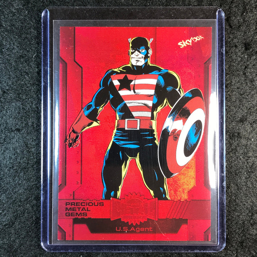 2024 Marvel Metal Universe Avengers U.S. AGENT Precious Metal Gems Red 76/100