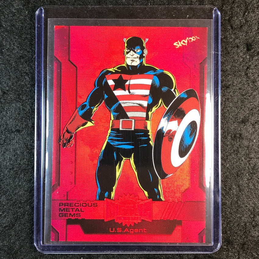 2024 Marvel Metal Universe Avengers U.S. AGENT Precious Metal Gems Red 96/100