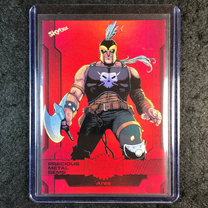 2024 Marvel Metal Universe Avengers ARES Precious Metal Gems Red 83/100 #169