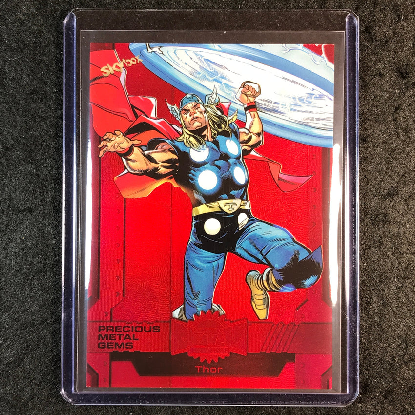 2024 Marvel Metal Universe Avengers THOR Precious Metal Gems Red 23/100 #174