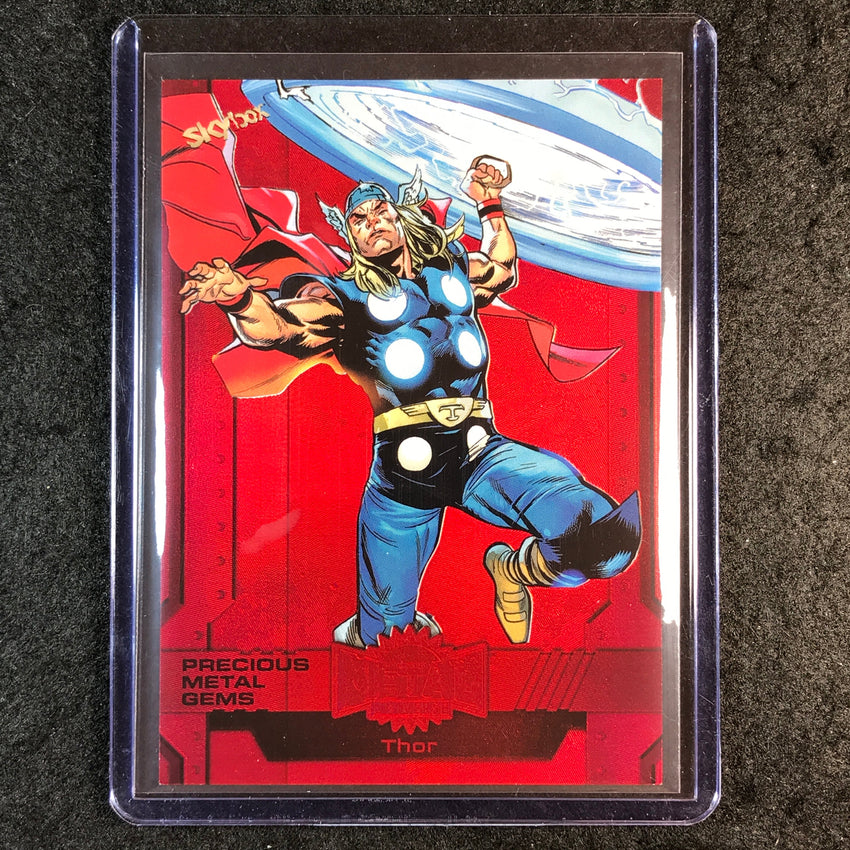 2024 Marvel Metal Universe Avengers THOR Precious Metal Gems Red 24/100 #174