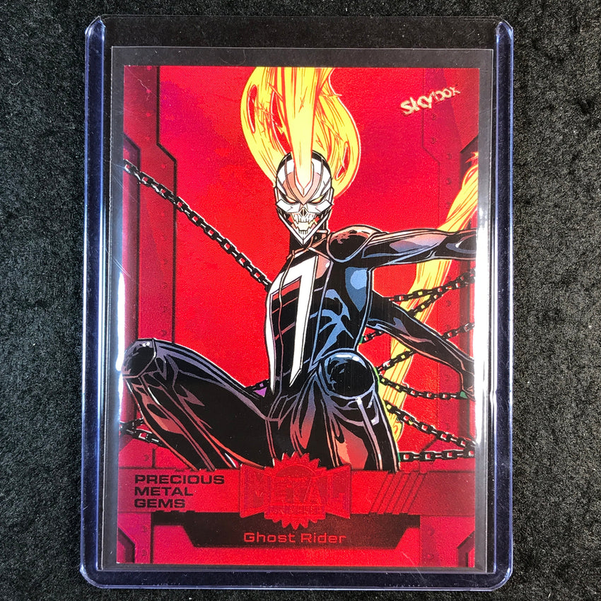 2024 Marvel Metal Universe Avengers GHOST RIDER Precious Metal Gems Red 77/100