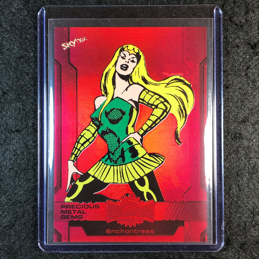 2024 Marvel Metal Universe Avengers ENCHANTRESS Precious Metal Gems Red 40/100