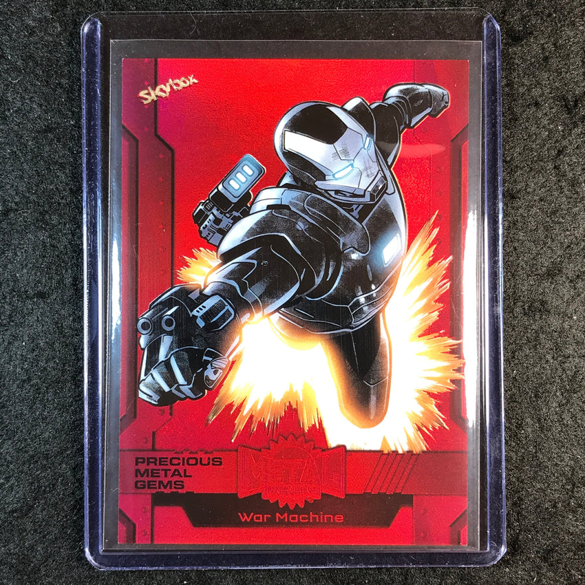 2024 Marvel Metal Universe Avengers WAR MACHINE Precious Metal Gems Red 90/100