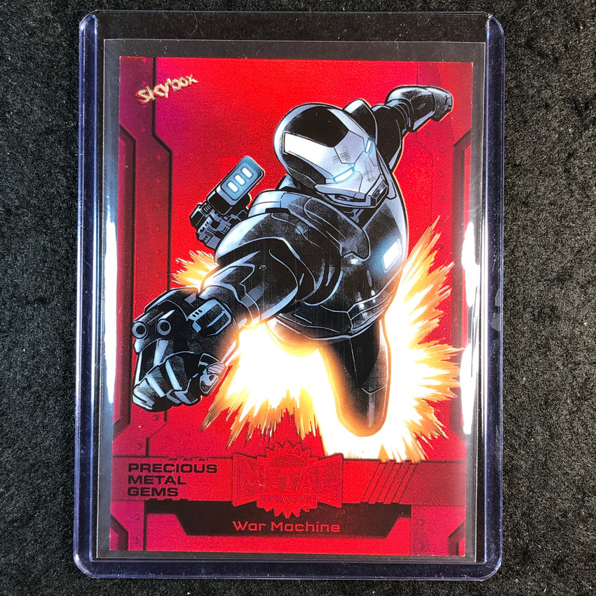 2024 Marvel Metal Universe Avengers WAR MACHINE Precious Metal Gems Red 73/100