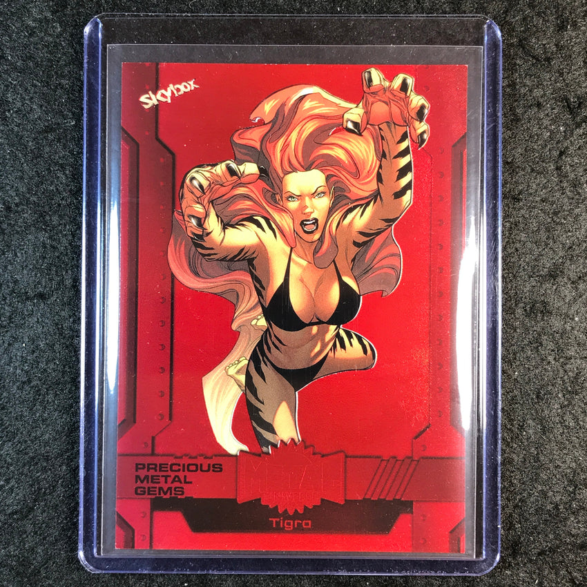 2024 Marvel Metal Universe Avengers TIGRA Precious Metal Gems Red 61/100 #200