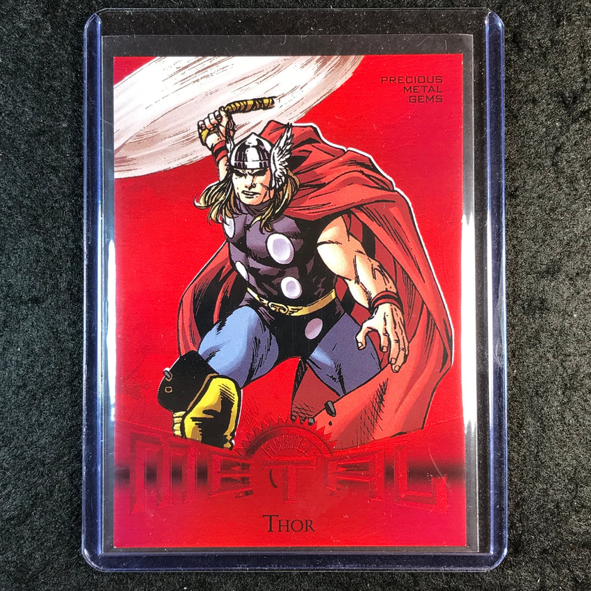 2024 Marvel Metal Universe Avengers THOR Retro Precious Metal Gems Red 87/100 #6