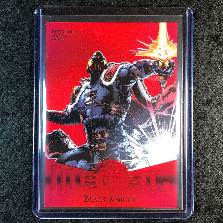 2024 Metal Universe Avengers BLACK KNIGHT Retro Precious Metal Gems Red 26/100