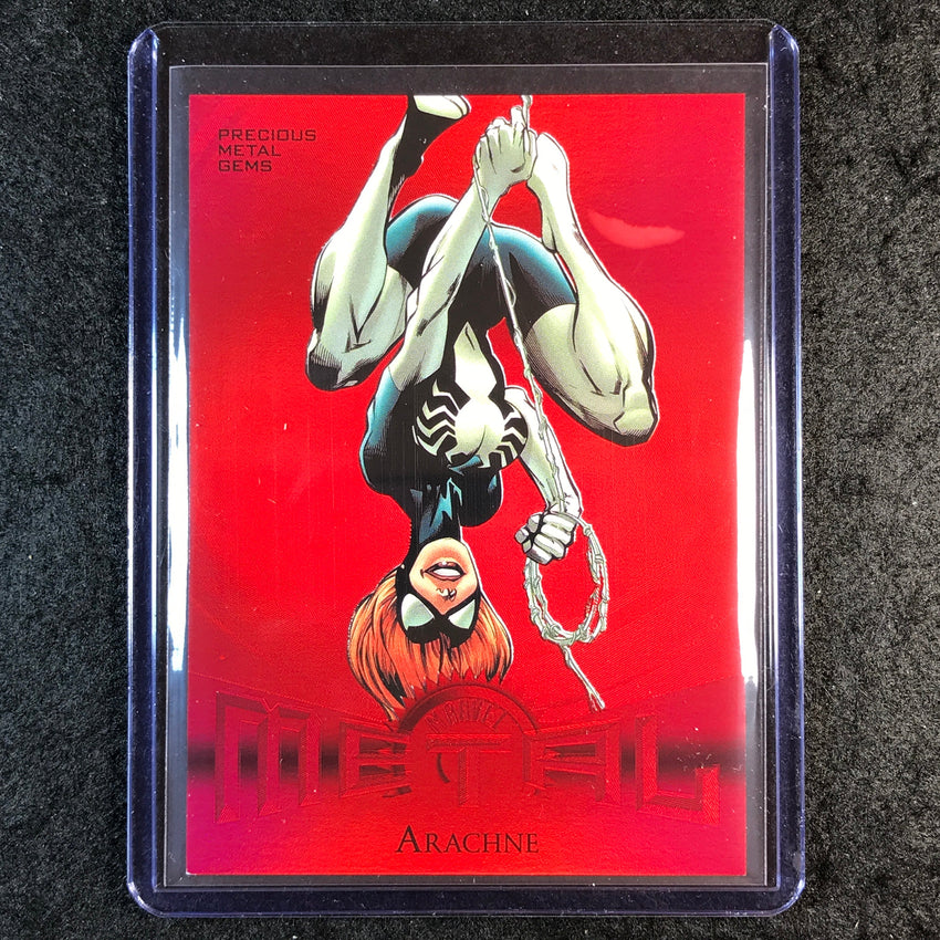 2024 Marvel Metal Universe Avengers ARACHNE Retro Precious Metal Gems Red 58/100