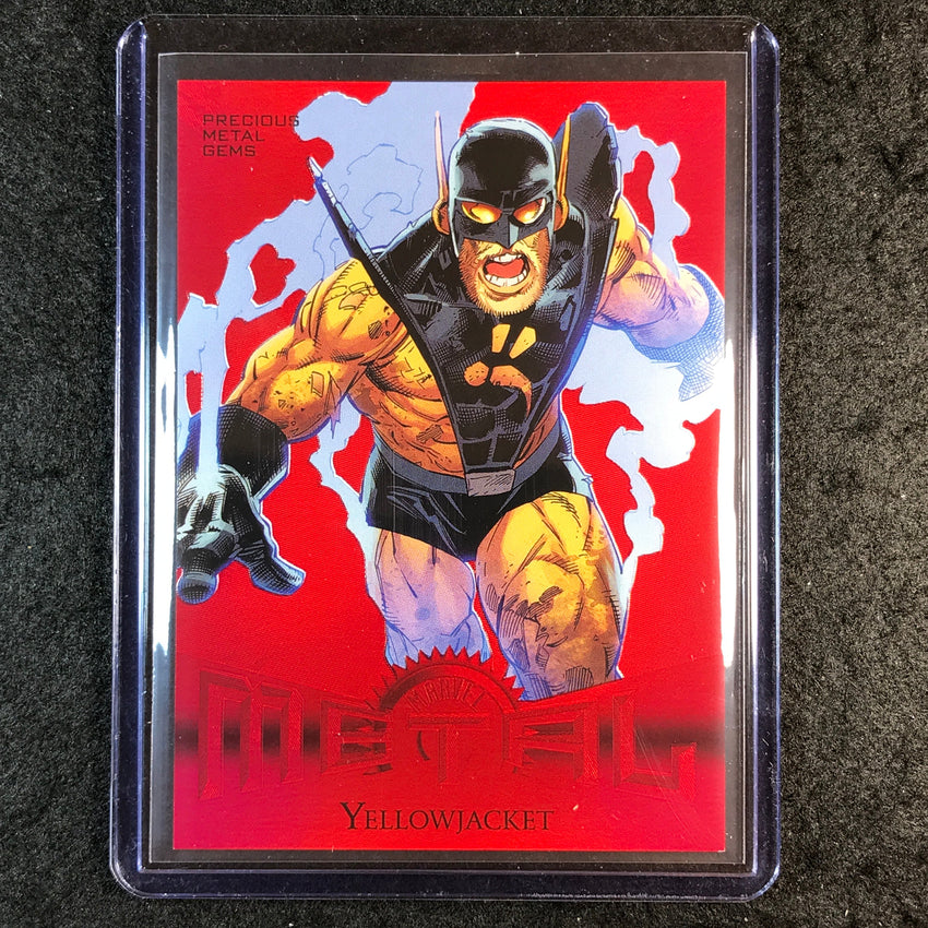 2024 Metal Universe Avengers YELLOWJACKET Retro Precious Metal Gems Red 17/100