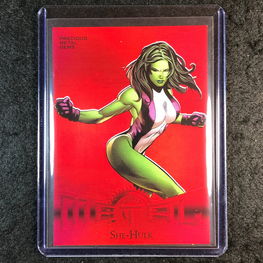 2024 Marvel Metal Universe Avengers SHE-HULK Retro Precious Metal Gems Red /100