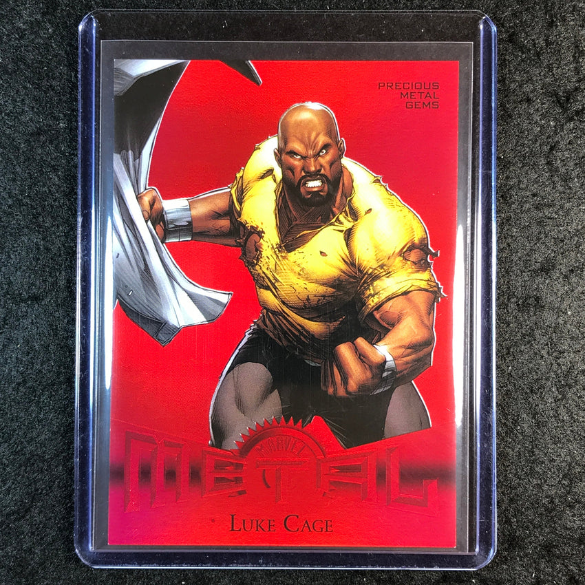 2024 Marvel Metal Universe Avengers LUKE CAGE Retro Precious Metal Gems Red /100
