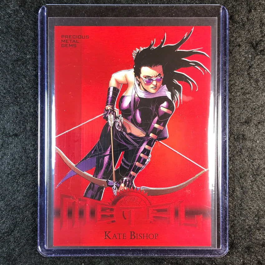 2024 Metal Universe Avengers KATE BISHOP Retro Precious Metal Gems Red 98/100