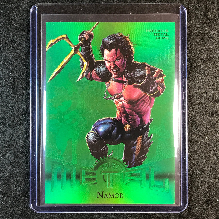 2024 Marvel Metal Universe Avengers NAMOR Retro Precious Metal Gems Green 4/100