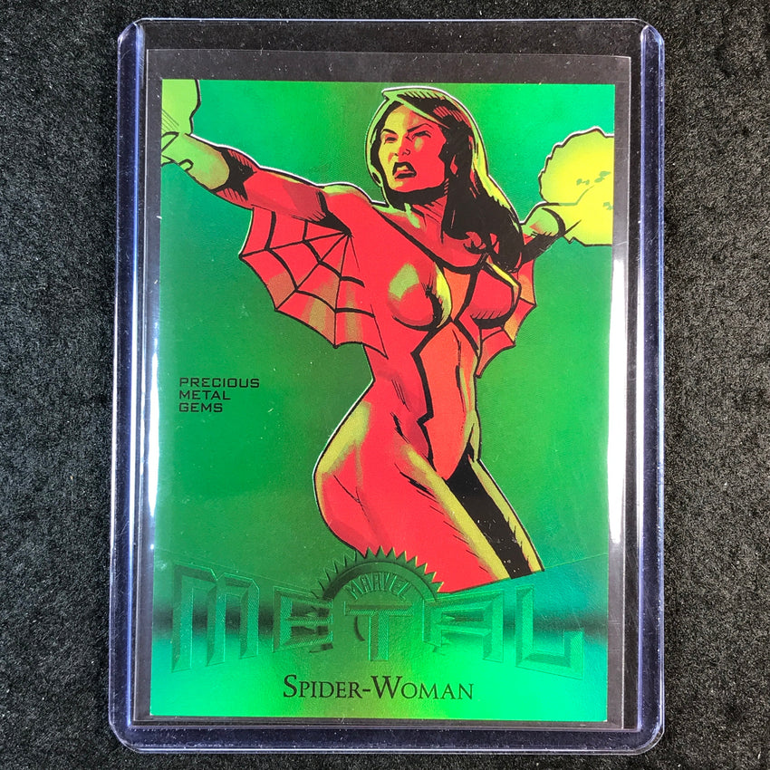 2024 Marvel Metal Universe Avengers SPIDER-WOMAN Retro Precious Metal Gems 3/100