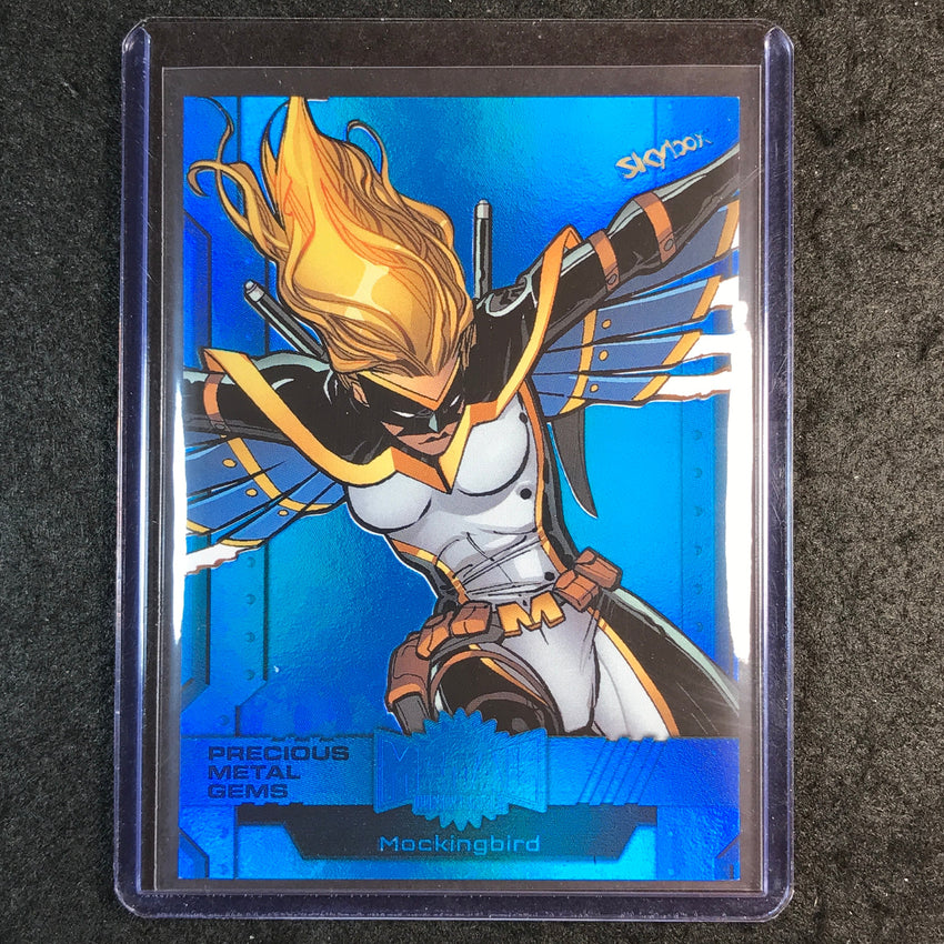 2024 Marvel Metal Universe Avengers MOCKINGBIRD Precious Metal Gems Blue 19/50