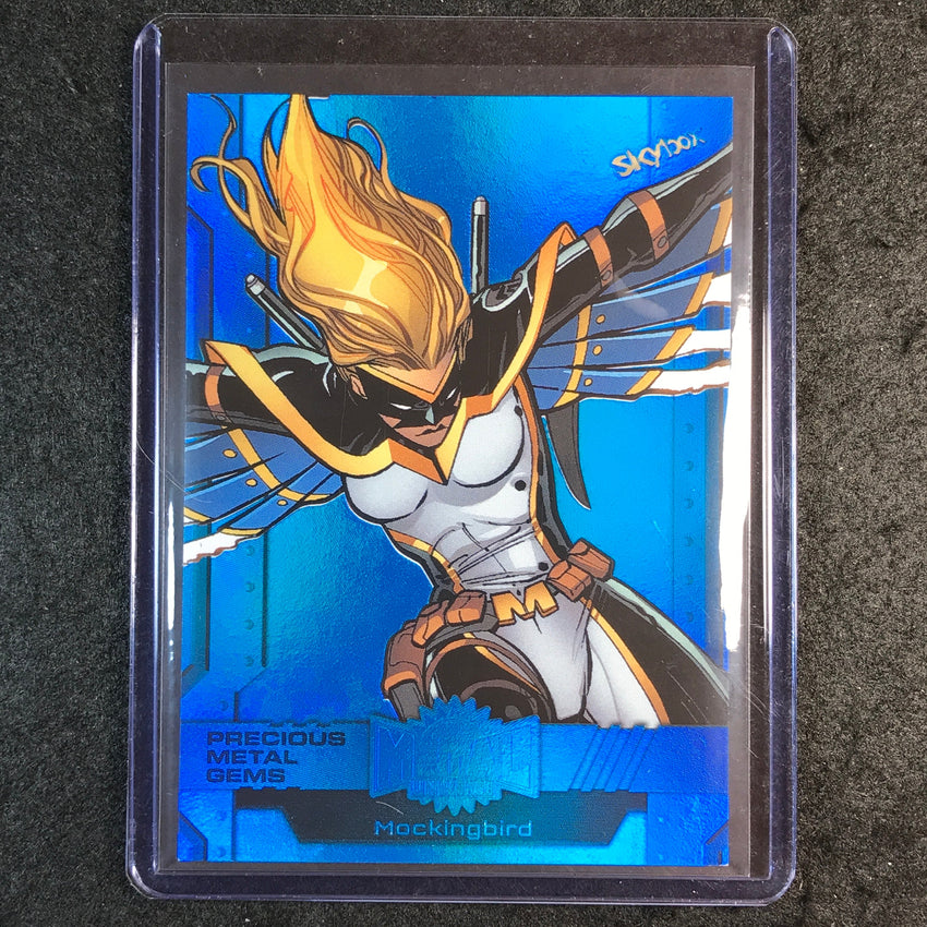 2024 Marvel Metal Universe Avengers MOCKINGBIRD Precious Metal Gems Blue 20/50