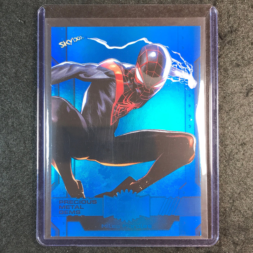 2024 Marvel Metal Universe Avengers MILES MORALES Precious Metal Gems Blue 19/50