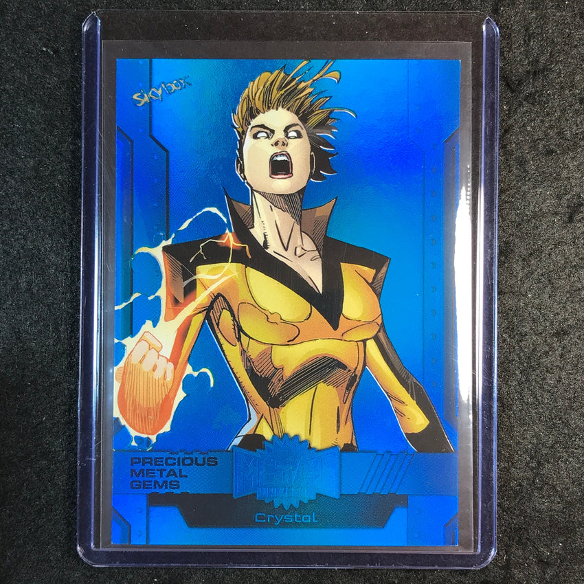2024 Marvel Metal Universe Avengers CRYSTAL Precious Metal Gems Blue 48/50 #66