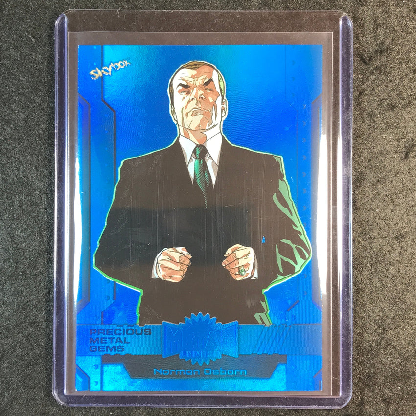 2024 Marvel Metal Universe Avengers NORMAN OSBORN Precious Metal Gems Blue 14/50
