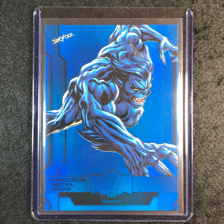 2024 Marvel Metal Universe Avengers BEAST Precious Metal Gems Blue 37/50 #76