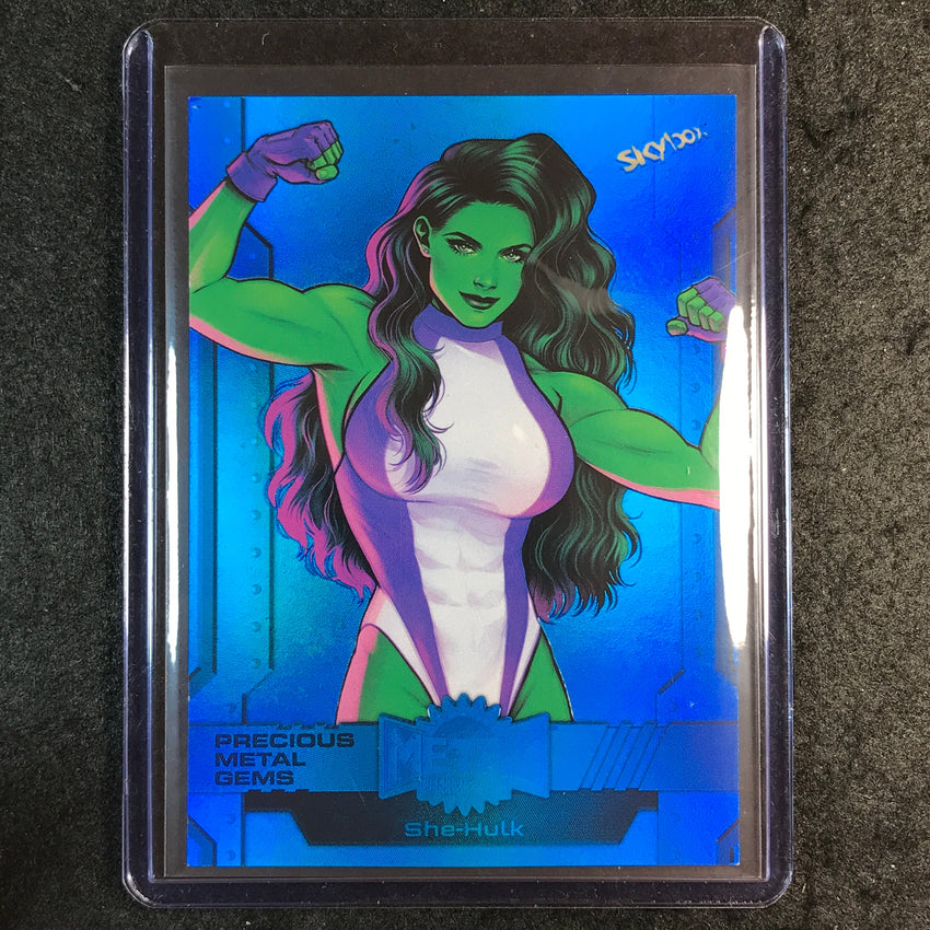 2024 Marvel Metal Universe Avengers SHE-HULK Precious Metal Gems Blue 9/50 #77