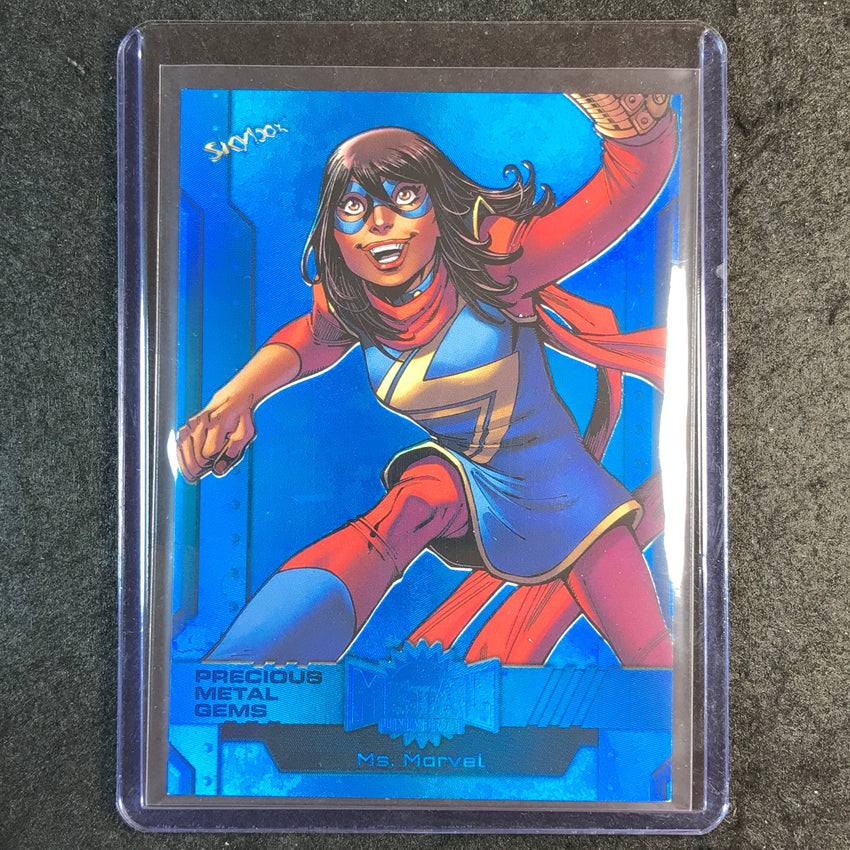2024 Marvel Metal Universe Avengers MS. MARVEL Precious Metal Gems Blue 45/50