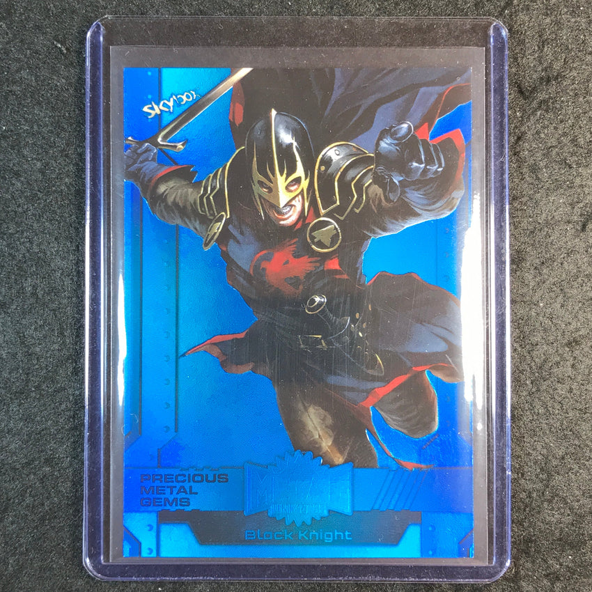 2024 Marvel Metal Universe Avengers BLACK KNIGHT Precious Metal Gems Blue 4/50