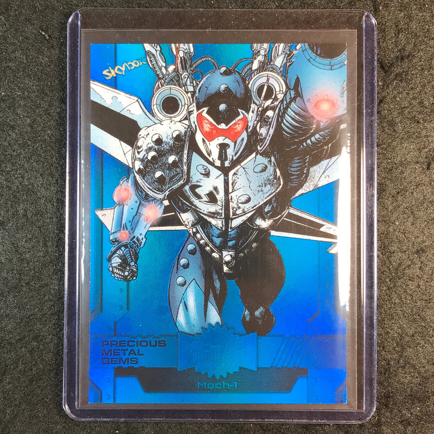 2024 Marvel Metal Universe Avengers MACH-1 Precious Metal Gems Blue 41/50 #92