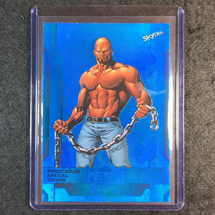 2024 Marvel Metal Universe Avengers LUKE CAGE Precious Metal Gems Blue 17/50