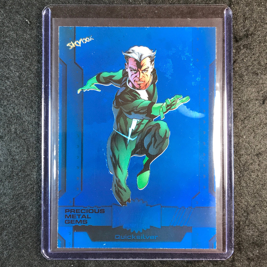 2024 Marvel Metal Universe Avengers QUICKSILVER Precious Metal Gems Blue 29/50
