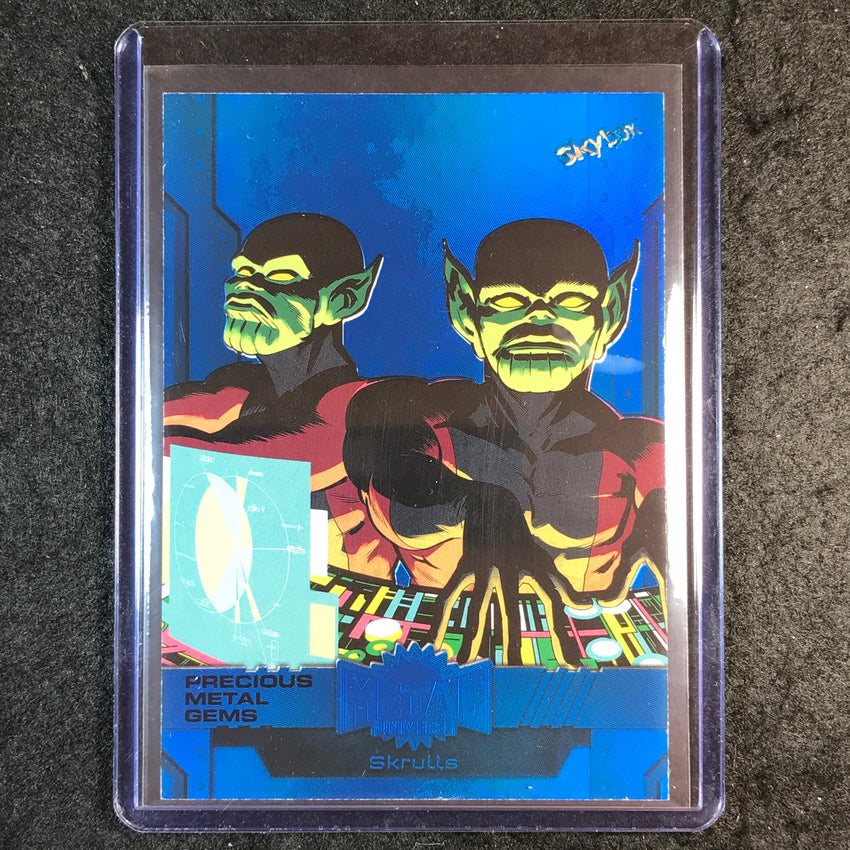 2024 Marvel Metal Universe Avengers SKRULLS Precious Metal Gems Blue 25/50 #109