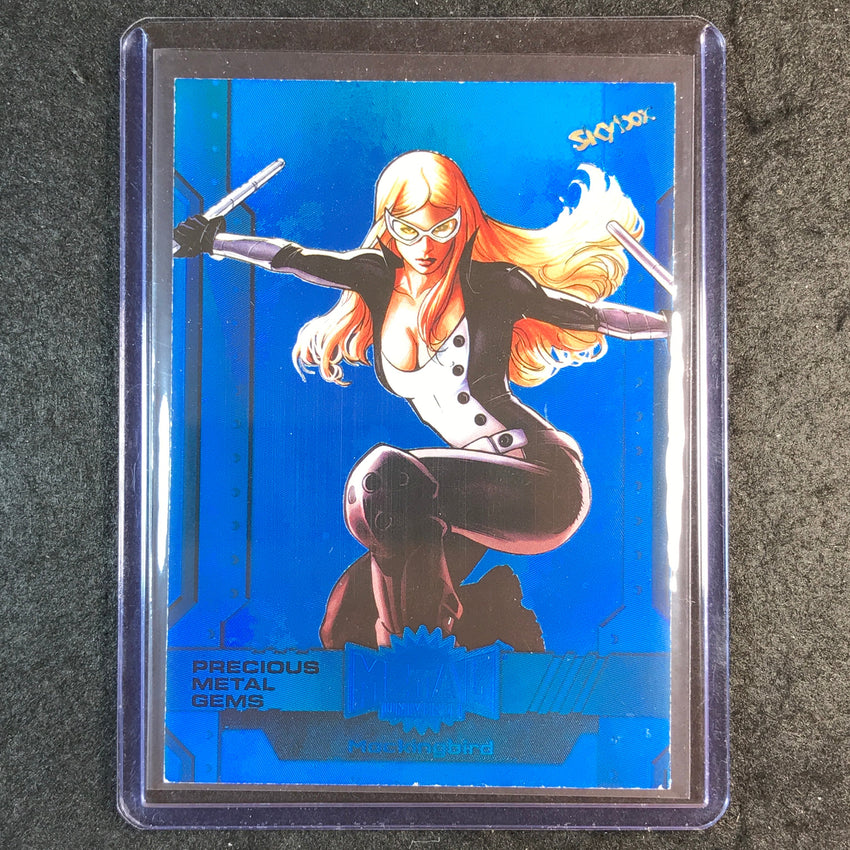 2024 Marvel Metal Universe Avengers MOCKINGBIRD Precious Metal Gems Blue 1/50