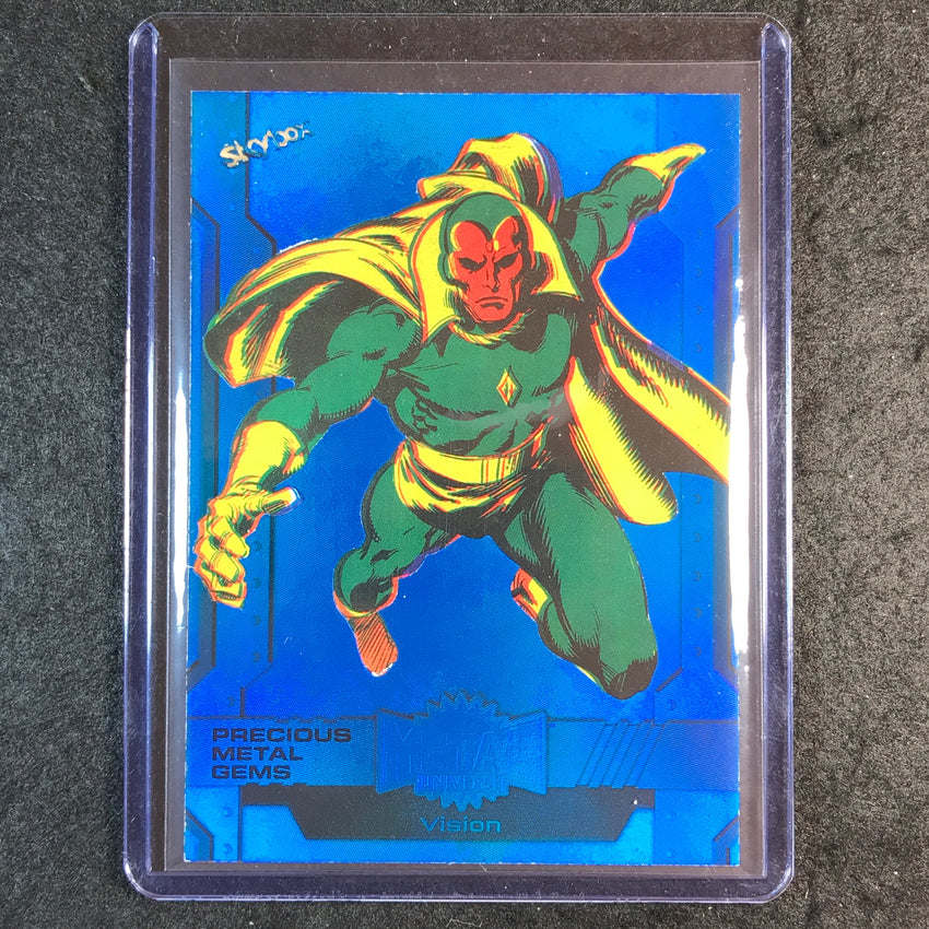 2024 Marvel Metal Universe Avengers VISION Precious Metal Gems Blue 30/50 #117